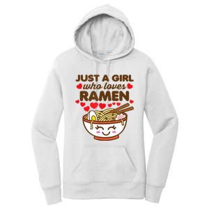 Just A Girl Who Loves Ramen Cute Kawaii Asian Noodles Lover Women's Pullover Hoodie