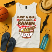 Just A Girl Who Loves Ramen Cute Kawaii Asian Noodles Lover Tank Top