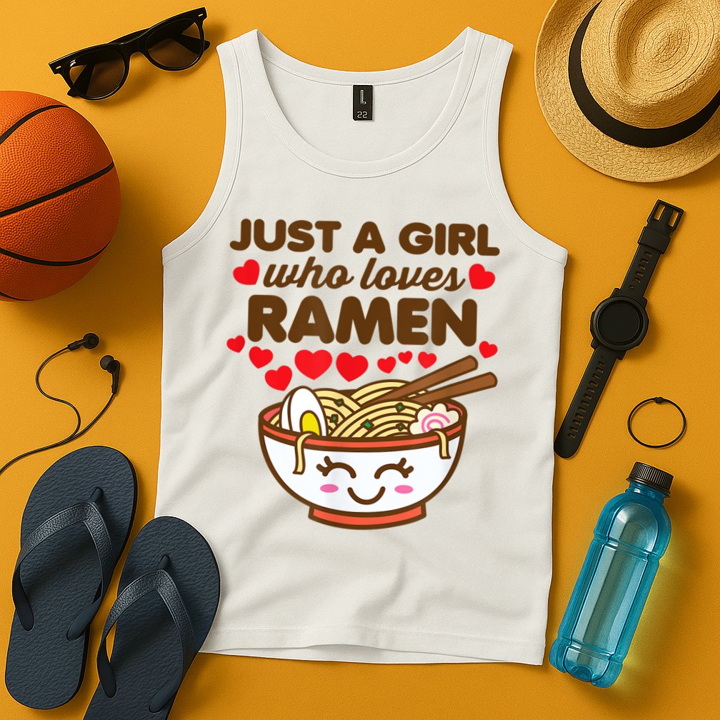 Just A Girl Who Loves Ramen Cute Kawaii Asian Noodles Lover Tank Top