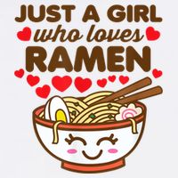 Just A Girl Who Loves Ramen Cute Kawaii Asian Noodles Lover Ladies Long Sleeve Shirt
