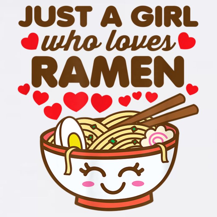 Just A Girl Who Loves Ramen Cute Kawaii Asian Noodles Lover Ladies Long Sleeve Shirt
