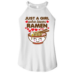 Just A Girl Who Loves Ramen Cute Kawaii Asian Noodles Lover Women's Perfect Tri Rocker Tank