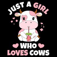 Just A Girl Who Loves Cows Cute Strawberry Cow Cowgirl Print Tall T-Shirt