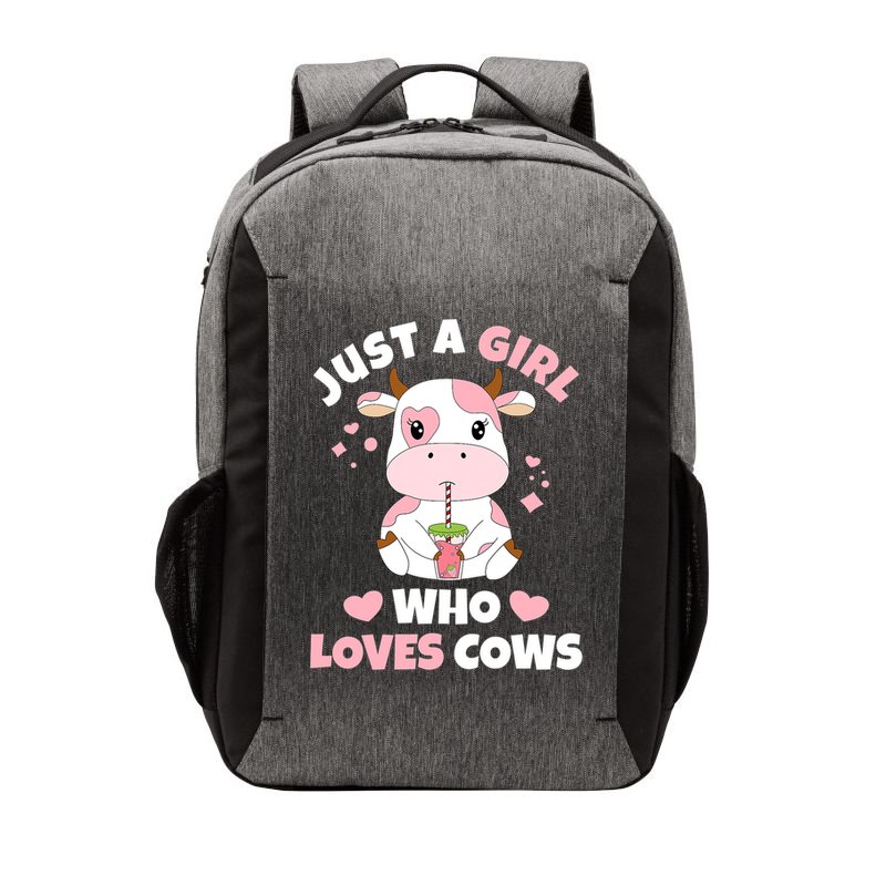 Just A Girl Who Loves Cows Cute Strawberry Cow Cowgirl Print Vector Backpack