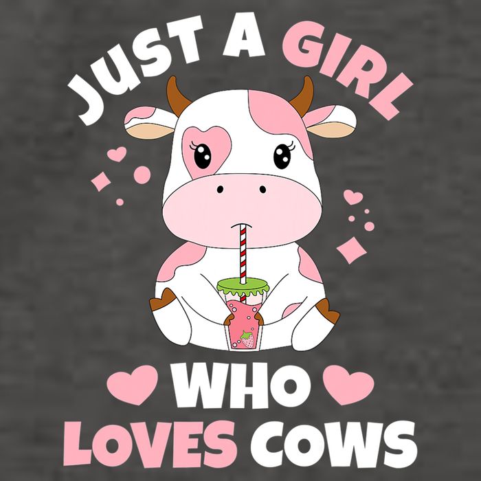 Just A Girl Who Loves Cows Cute Strawberry Cow Cowgirl Print Vector Backpack