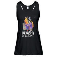 Just A Girl Who Loves Dragons & Books Book Nerds Ladies Essential Flowy Tank