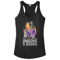 Just A Girl Who Loves Dragons & Books Book Nerds Ladies PosiCharge Competitor Racerback Tank