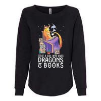 Just A Girl Who Loves Dragons & Books Book Nerds Womens California Wash Sweatshirt