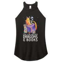 Just A Girl Who Loves Dragons & Books Book Nerds Women's Perfect Tri Rocker Tank