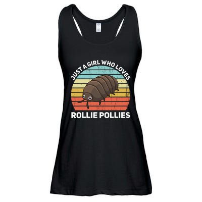 Just A Girl Who Loves Rollie Pollies Isopod Entomologist Ladies Essential Flowy Tank