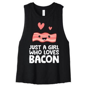 Just A Girl Who Loves Bacon Women's Racerback Cropped Tank