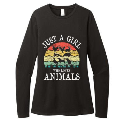 Just A Girl Who Loves Animals Womens CVC Long Sleeve Shirt