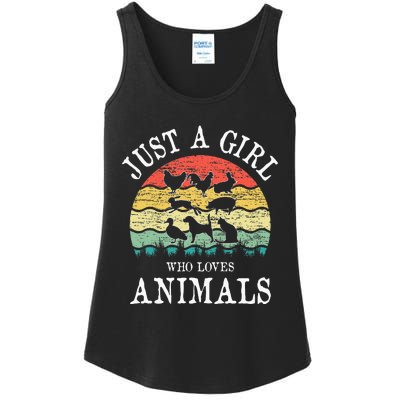 Just A Girl Who Loves Animals Ladies Essential Tank