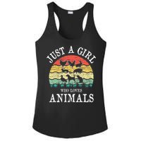 Just A Girl Who Loves Animals Ladies PosiCharge Competitor Racerback Tank