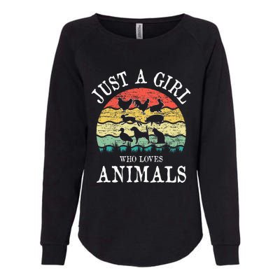 Just A Girl Who Loves Animals Womens California Wash Sweatshirt