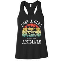 Just A Girl Who Loves Animals Women's Racerback Tank