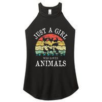 Just A Girl Who Loves Animals Women's Perfect Tri Rocker Tank