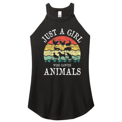 Just A Girl Who Loves Animals Women's Perfect Tri Rocker Tank