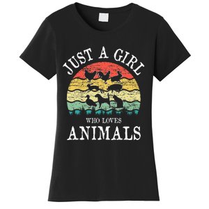 Just A Girl Who Loves Animals Women's T-Shirt