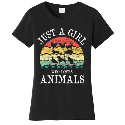 Just A Girl Who Loves Animals Women's T-Shirt