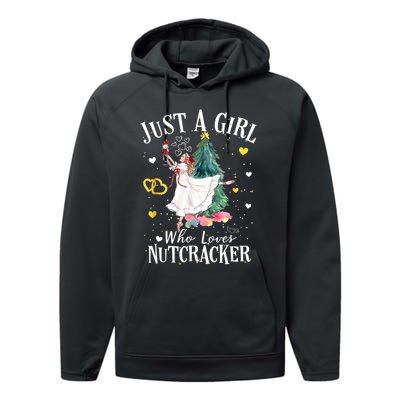 Just A Girl Who Loves Nutcrackers Christmas Ballet Performance Fleece Hoodie