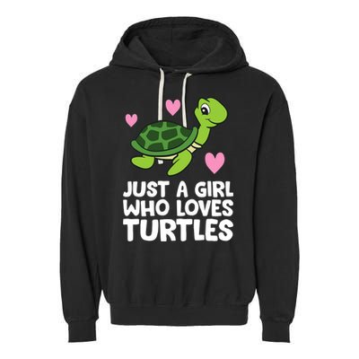 Just A Girl Who Loves Turtles Garment-Dyed Fleece Hoodie