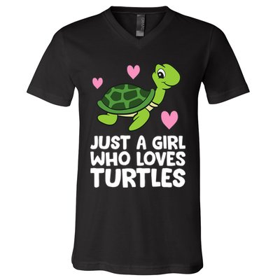 Just A Girl Who Loves Turtles V-Neck T-Shirt