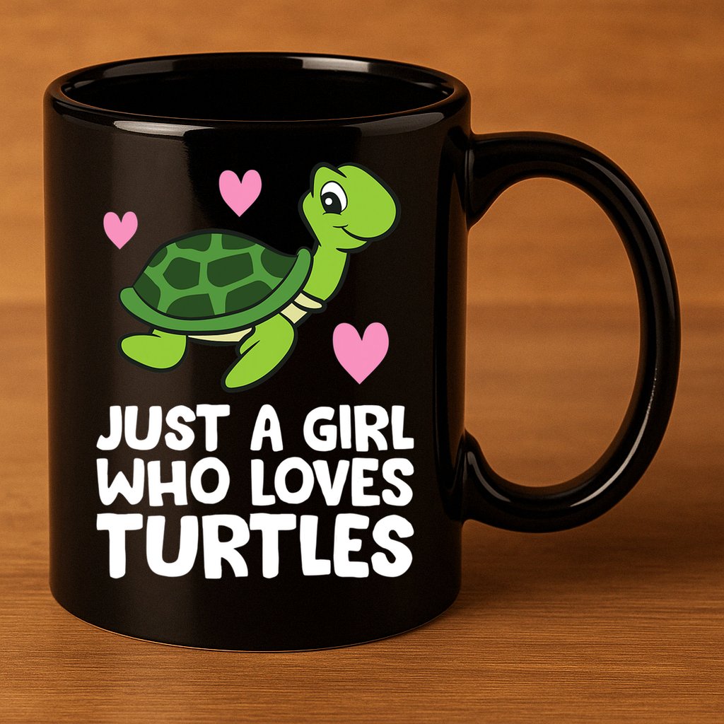 Just A Girl Who Loves Turtles 11oz C Handle Ceramic Mug