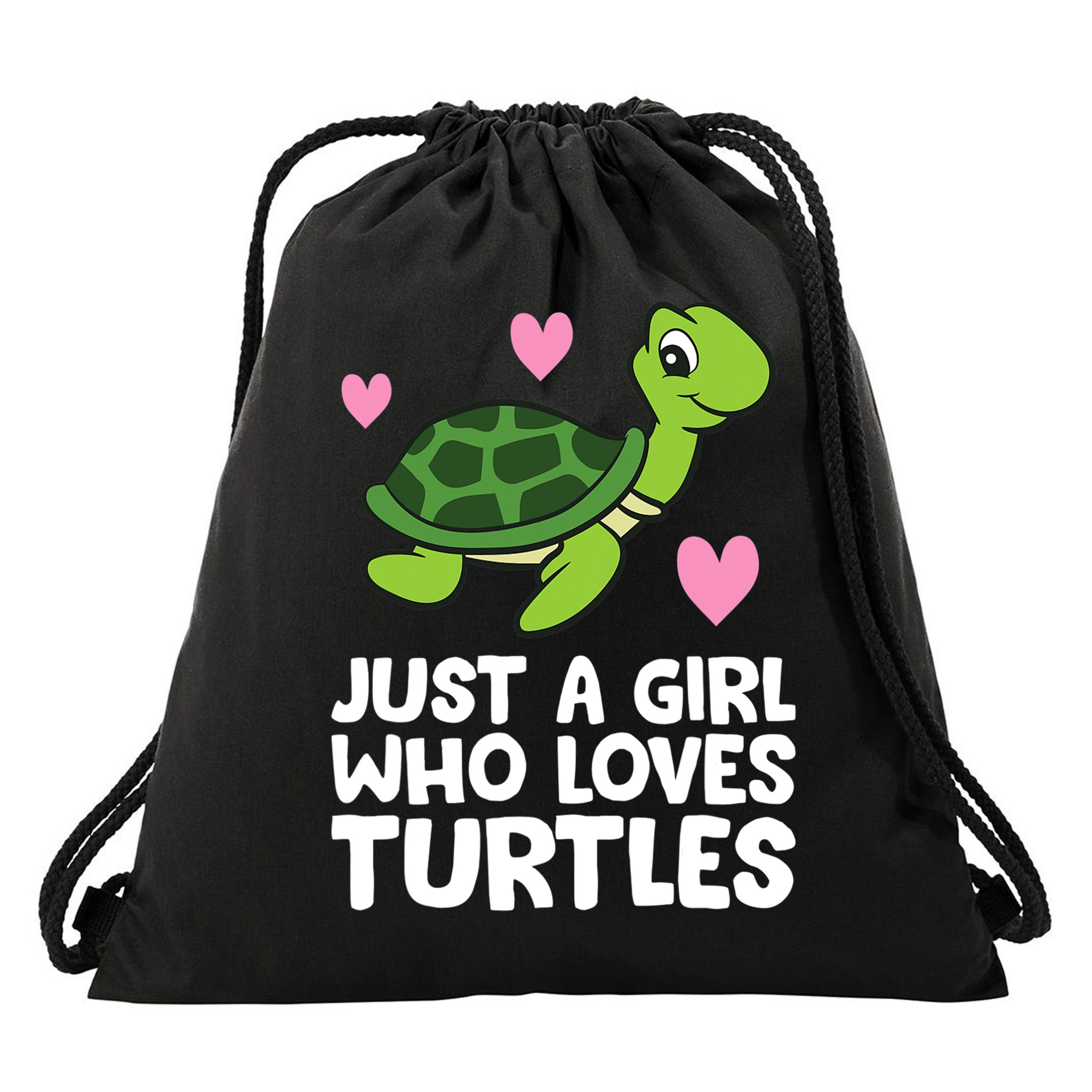 Just A Girl Who Loves Turtles Drawstring Bag