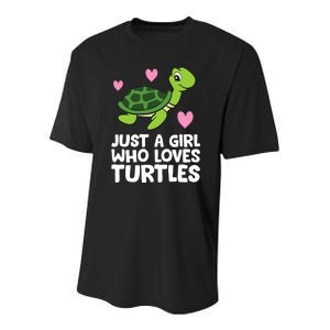 Just A Girl Who Loves Turtles Youth Performance Sprint T-Shirt