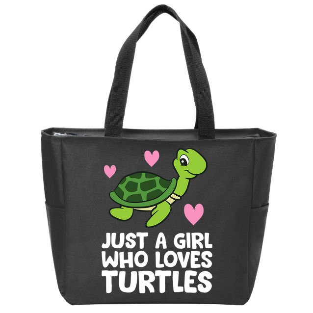 Just A Girl Who Loves Turtles Zip Tote Bag