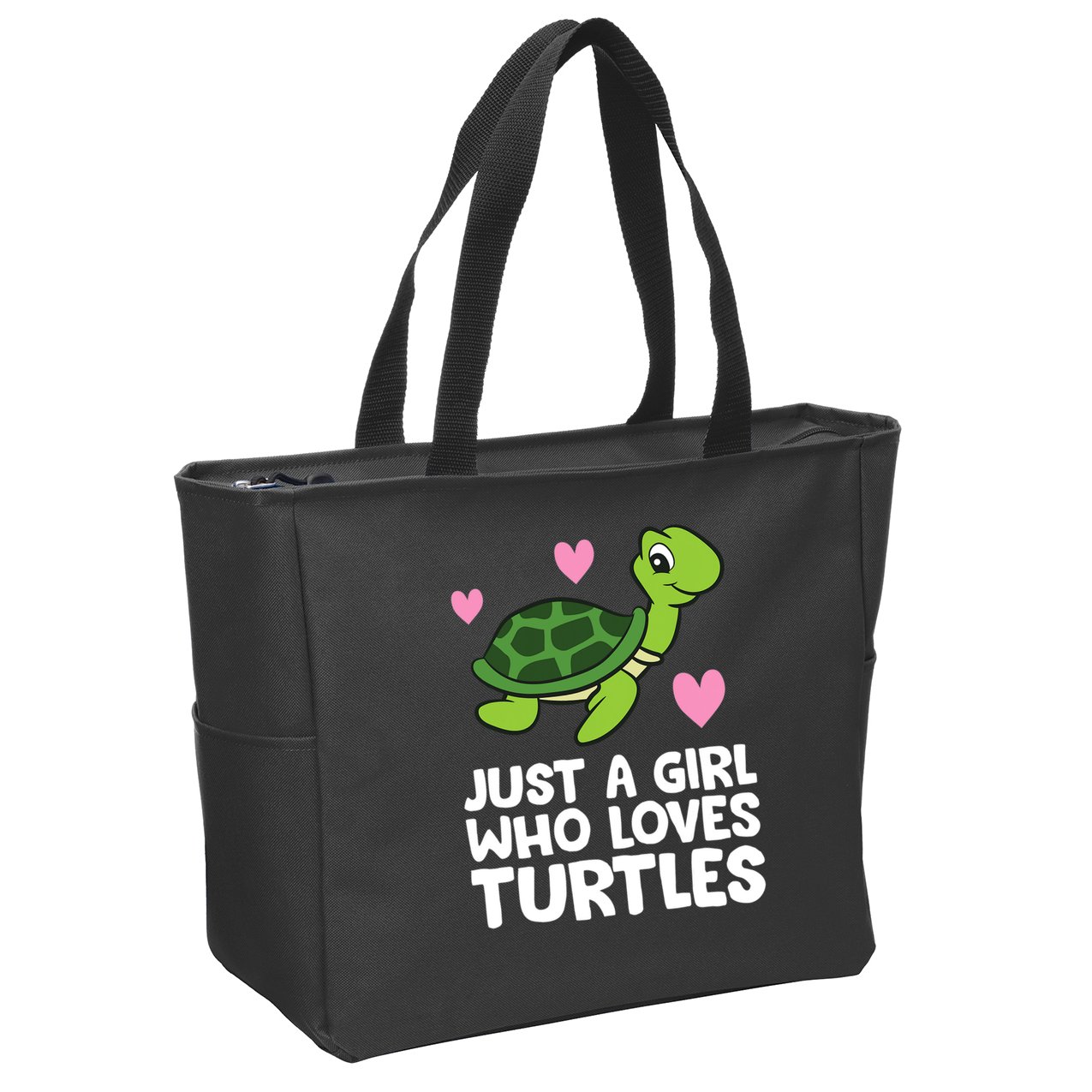 Just A Girl Who Loves Turtles Zip Tote Bag