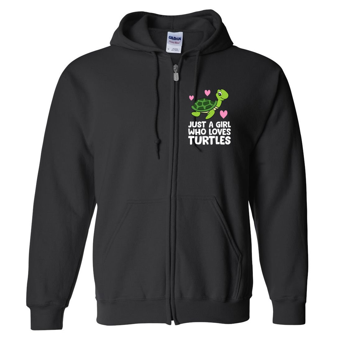 Just A Girl Who Loves Turtles Full Zip Hoodie
