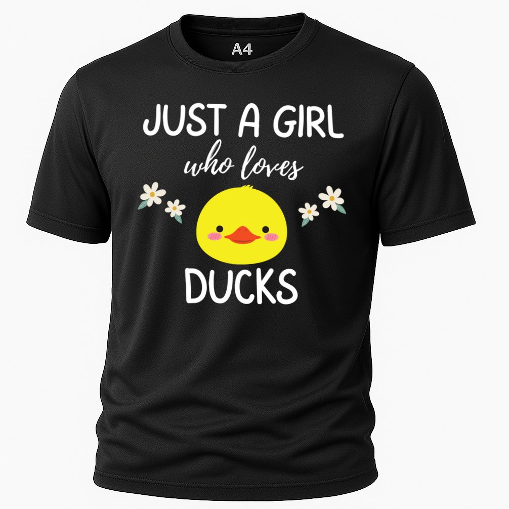 Just A Girl Who Loves Ducks Cute Duck Lover Owner Gift Cooling Performance Crew T-Shirt
