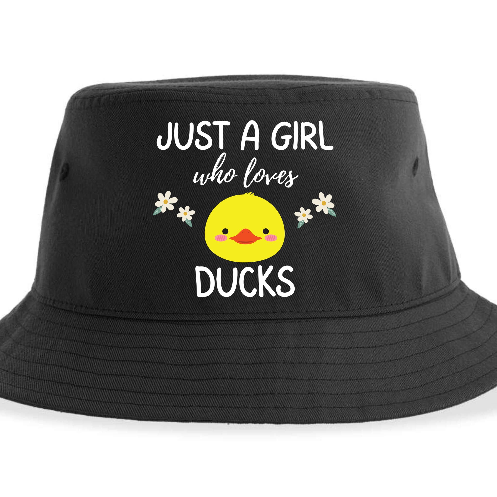 Just A Girl Who Loves Ducks Cute Duck Lover Owner Gift Sustainable Bucket Hat