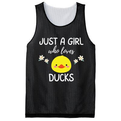 Just A Girl Who Loves Ducks Cute Duck Lover Owner Gift Mesh Reversible Basketball Jersey Tank