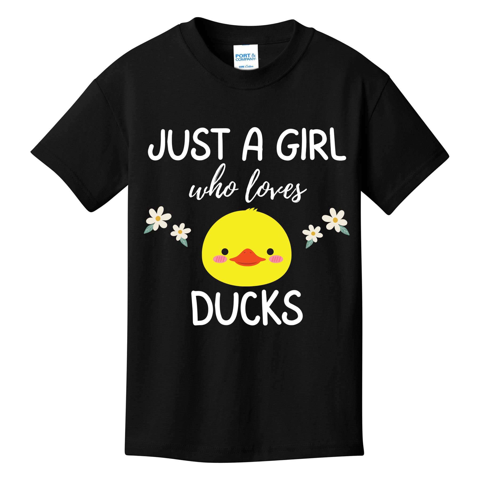 Just A Girl Who Loves Ducks Cute Duck Lover Owner Gift Kids T-Shirt