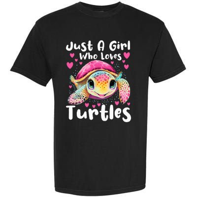 Just A Girl Who Loves Turtles Sea Animal Reptile Lover Garment-Dyed Heavyweight T-Shirt