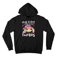 Just A Girl Who Loves Turtles Sea Animal Reptile Lover Hoodie