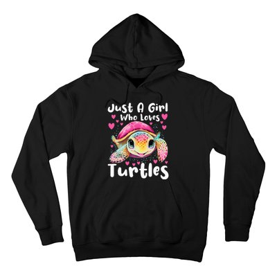 Just A Girl Who Loves Turtles Sea Animal Reptile Lover Hoodie