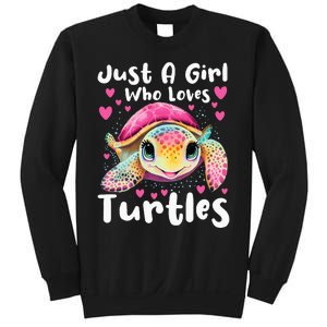 Just A Girl Who Loves Turtles Sea Animal Reptile Lover Sweatshirt