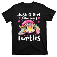 Just A Girl Who Loves Turtles Sea Animal Reptile Lover T-Shirt