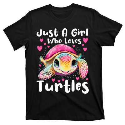 Just A Girl Who Loves Turtles Sea Animal Reptile Lover T-Shirt