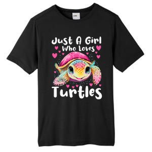 Just A Girl Who Loves Turtles Sea Animal Reptile Lover Tall Fusion ChromaSoft Performance T-Shirt