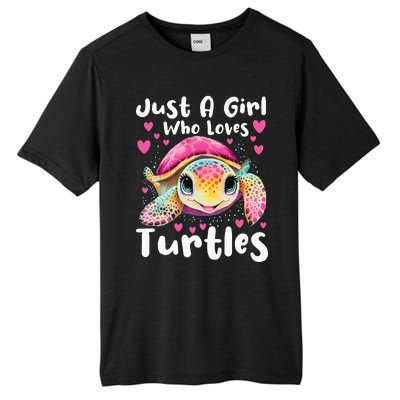 Just A Girl Who Loves Turtles Sea Animal Reptile Lover Tall Fusion ChromaSoft Performance T-Shirt