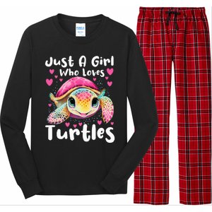 Just A Girl Who Loves Turtles Sea Animal Reptile Lover Long Sleeve Pajama Set