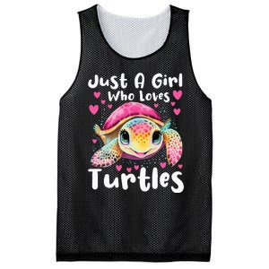 Just A Girl Who Loves Turtles Sea Animal Reptile Lover Mesh Reversible Basketball Jersey Tank