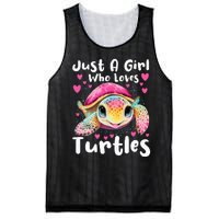 Just A Girl Who Loves Turtles Sea Animal Reptile Lover Mesh Reversible Basketball Jersey Tank