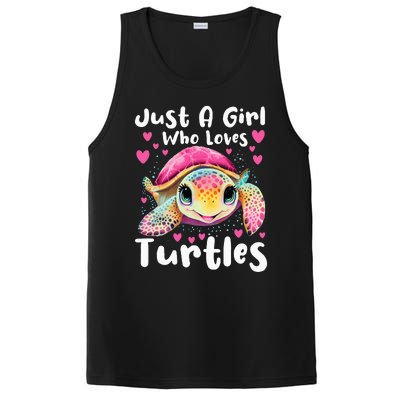 Just A Girl Who Loves Turtles Sea Animal Reptile Lover PosiCharge Competitor Tank