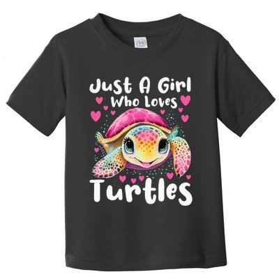 Just A Girl Who Loves Turtles Sea Animal Reptile Lover Toddler T-Shirt